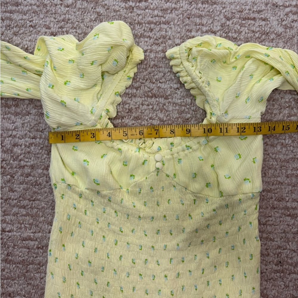 Faithfull the Brand Yellow Long Sleeve Sundress. D49 - Picture 13 of 15